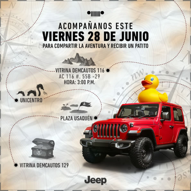 Jeep® y #PatoPatoJeep te invitan al recorrido más divertido del año